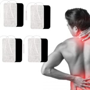 10x5cm Clear TENS Electrode Pads Pack of 4 Reusable Self-Adhesive