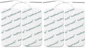 10x5cm TENS Electrode Pads Pack of 4 Reusable Self-Adhesive Electrodes