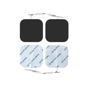 Premium Silver Carbon TENS Electrode Pads (Set of 4) Reusable Self-Adhesive Electrodes