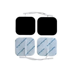 5x5cm Blue Sensitive Skin TENS Electrode Pads (Pack of 4) Hypoallergenic Hydro-Gel Self-Adhesive Electrodes