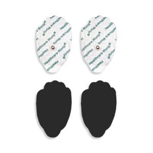 Clam-Shaped TENS Electrode Pads – Pack of 4 Reusable, Self-Adhesive 3.5mm Stud Electrodes