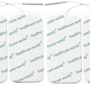10x5cm TENS Electrode Pads Pack of 4 Reusable Self-Adhesive Electrodes