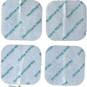 5x5cm Blue Sensitive Skin TENS Electrode Pads (Pack of 4) Hypoallergenic Hydro-Gel Self-Adhesive Electrodes