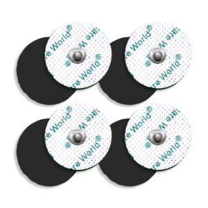 TENS Electrode Pads (8pcs) Round Self-Adhesive Electrodes with 3.5mm Stud Connection