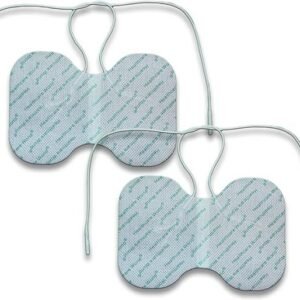 Butterfly-Shaped TENS Electrode Pads (1 Pair) Reusable Self-Adhesive 2mm Pin Electrodes