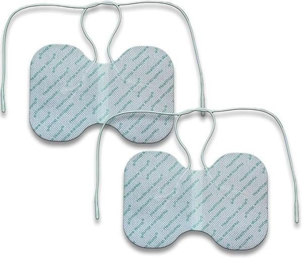 Butterfly-Shaped TENS Electrode Pads (1 Pair) Reusable Self-Adhesive 2mm Pin Electrodes