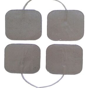 Premium Silver Carbon TENS Electrode Pads (Set of 4) Reusable Self-Adhesive Electrodes