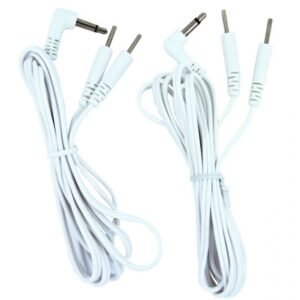 TENS Lead Wires (1 Pair) – Male 3.5mm Jack Plug with 2mm Pin, White – Compatible with Most TENS Machines | Healthcare World