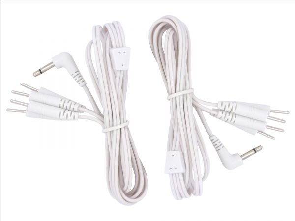 TENS Lead Wires (1 Pair) – Male 3.5mm Plug with 4 Pin Connectors for TENS Machines | Healthcare World "