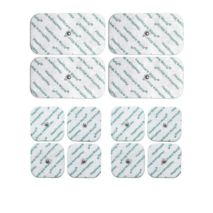 Tens Electrode Pads (size variety pack) 12pcs Self-Adhesive Electrodes with 3.5mm Stud Connection